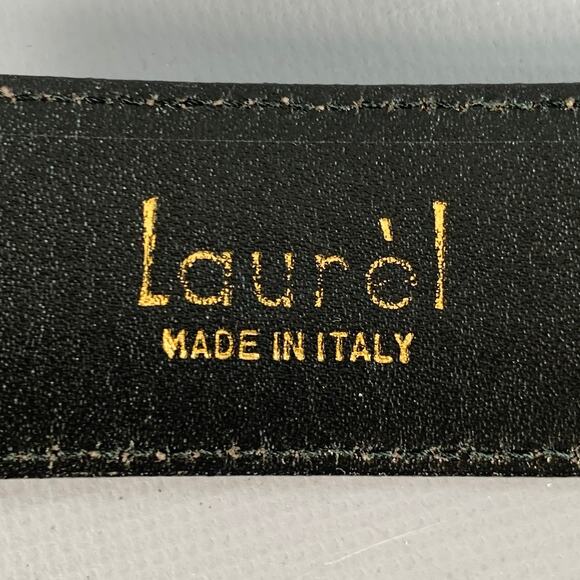 LAUREL Size S Black White Perforated Two Tone Leather Belt main image 7